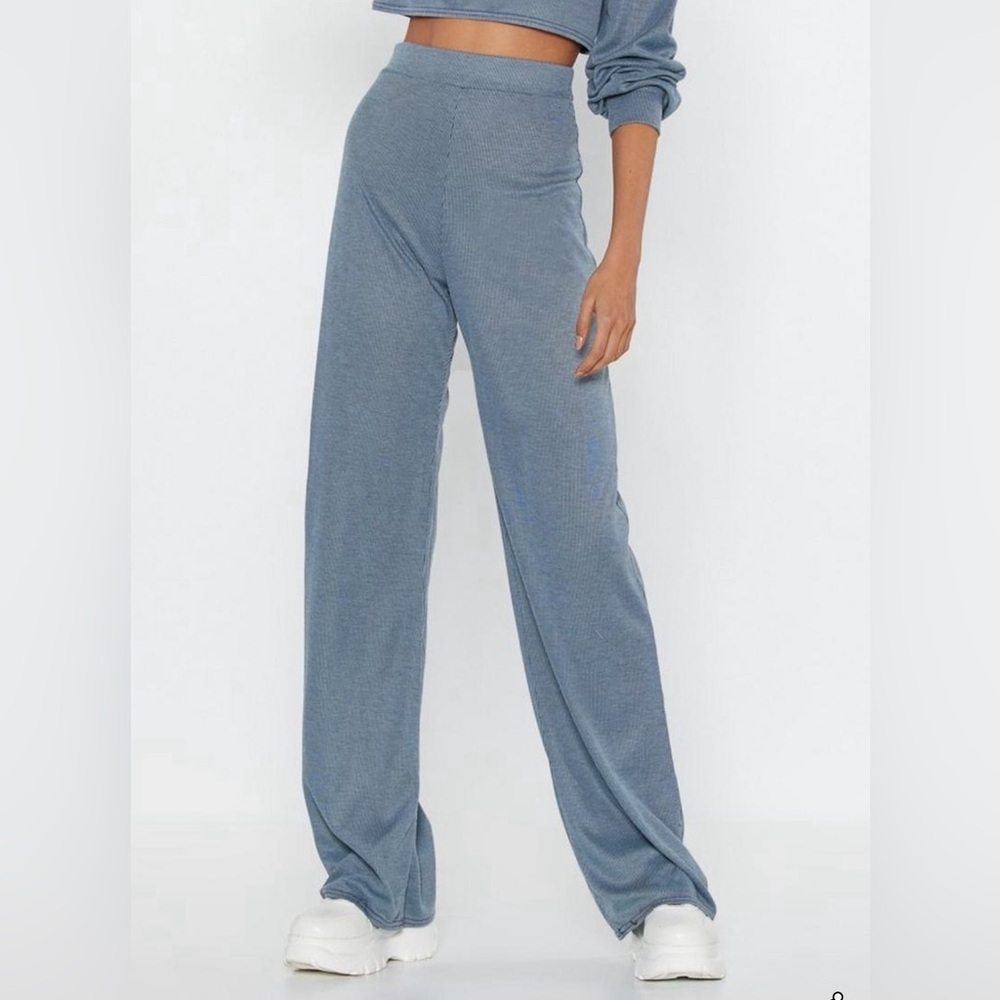 Nasty gal blue and white striped pajama pants